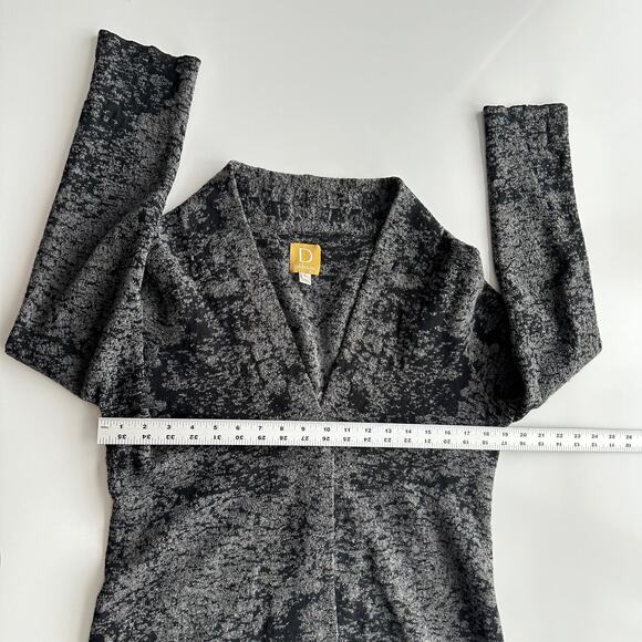 Damask Alpaca Pima Cotton Blend Jacquard Snap Front Gray Cardigan Jacket L - Picture 7 of 11